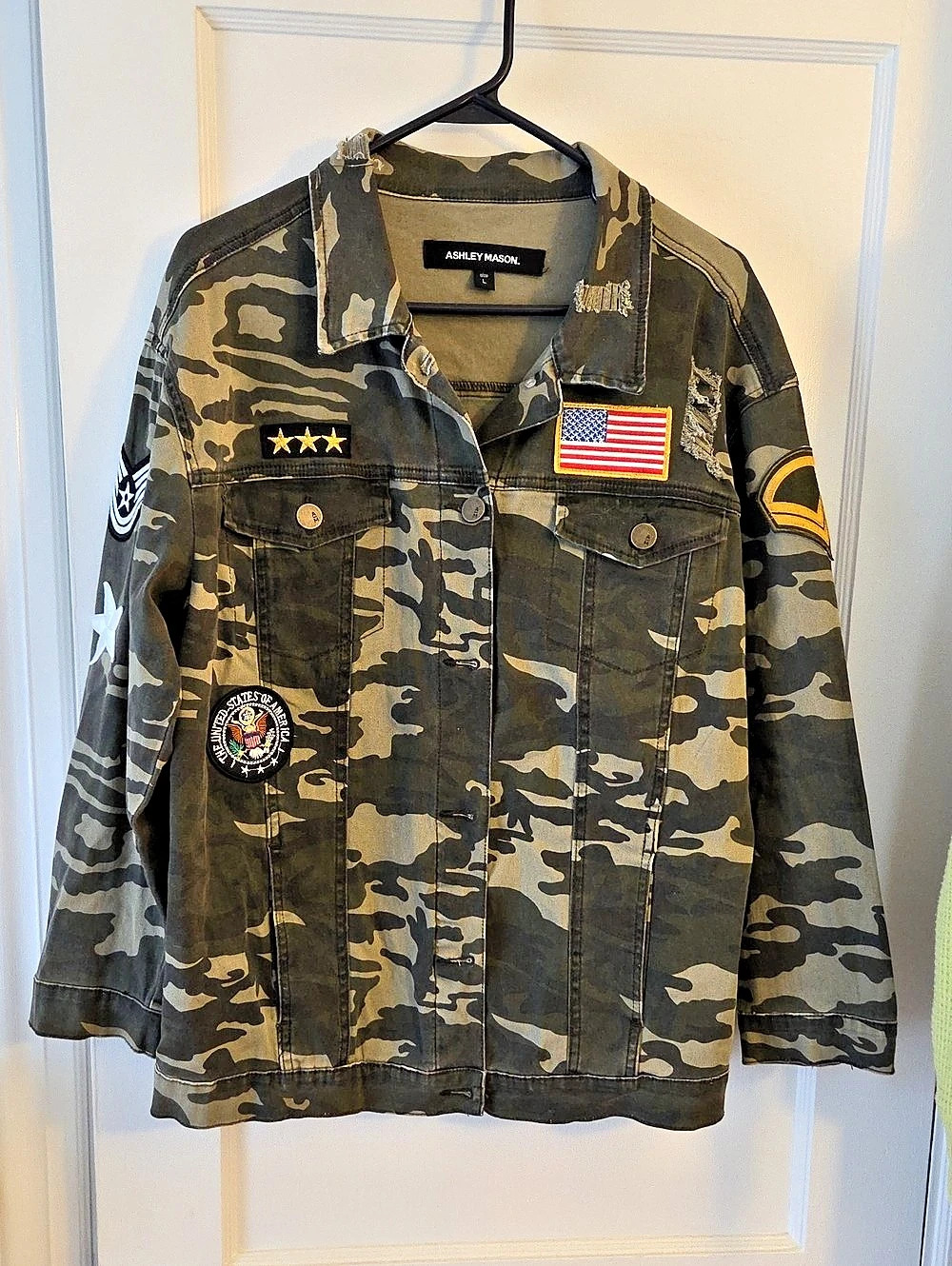 Ashley Mason Women's Camo Utility Jacket Size Large